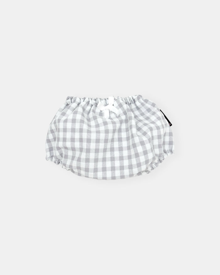 Conjunto vichy gris manga larga (3 prendas)
