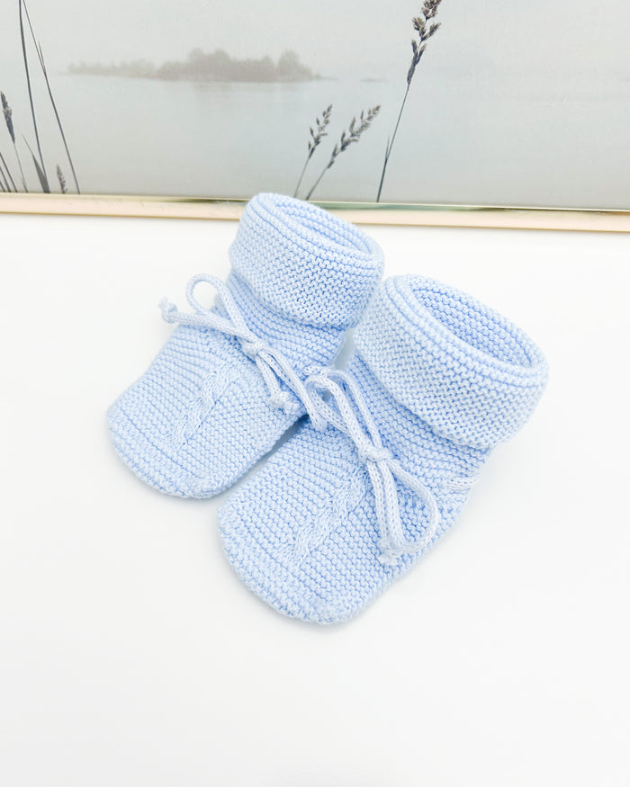 Chaussons bleu bébé