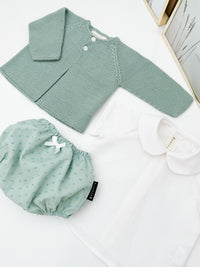 Conjunto plumeti verde mint manga corta (3 prendas)
