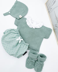 Set verde menta manica corta (3 articoli)