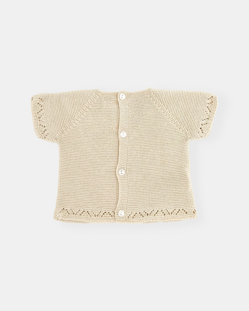Jersey Beige manga corta
