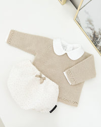 Set à manches longues beige (3 pièces)