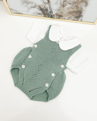 Set salopette vert menthe (3 pièces)