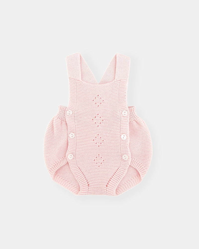 Conjunto peto rosa bebé (3 prendas)