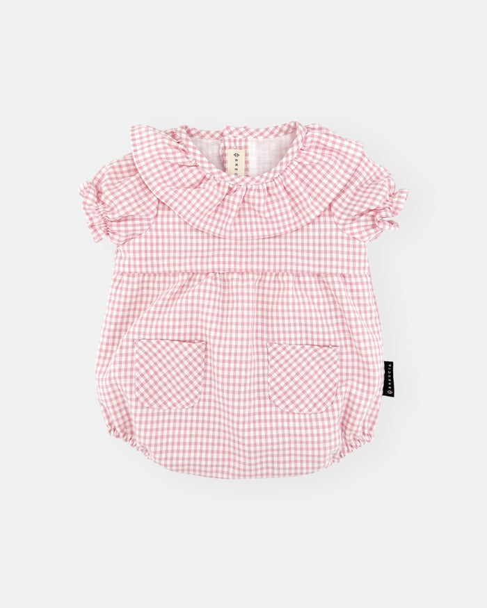 Pink pale vichy romper