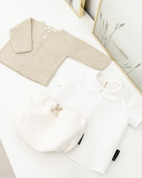 Set beige manches courtes (3 pièces)