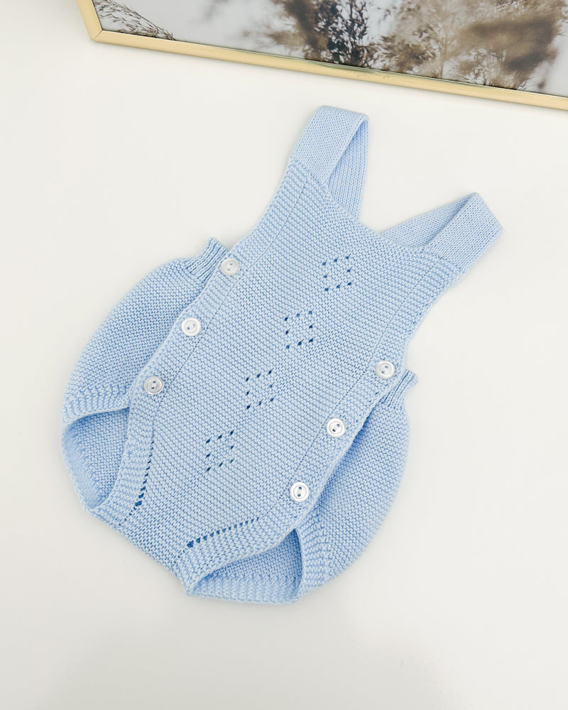 Set salopette bleu bébé (3 pièces)