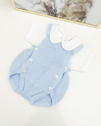 Set salopette bleu bébé (3 pièces)