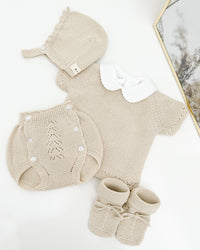 Jersey Beige manga corta