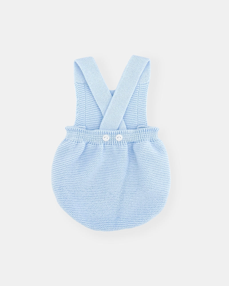 Conjunto peto azul bebé  (3 prendas)