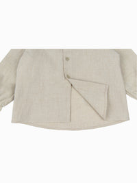 Camicia con volant color sabbia