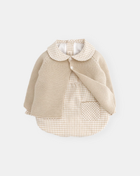 Beige vichy romper