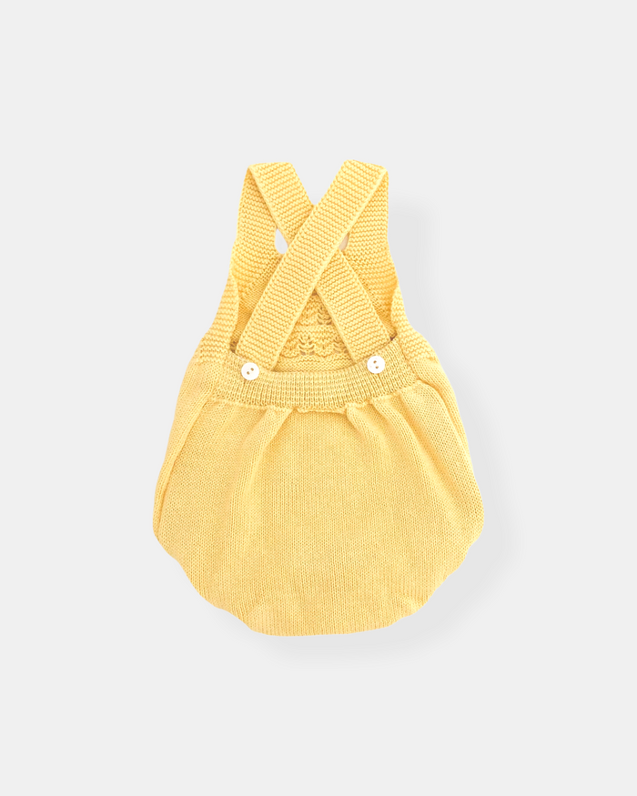 Salopette en maille citron