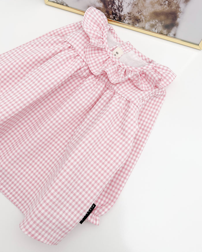 Pale pink vichy dress