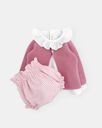 Pale pink vichy set (3 pieces)