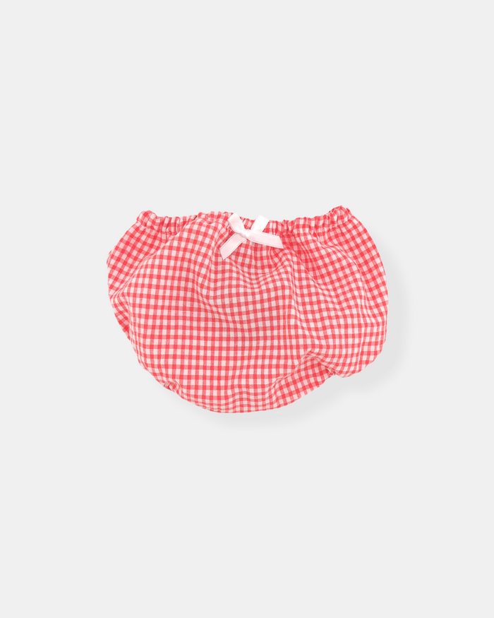 Culotte vichy coral