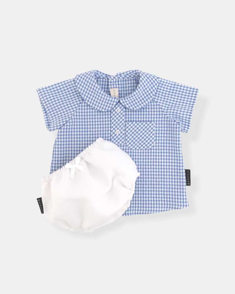 Chemise vichy bleue