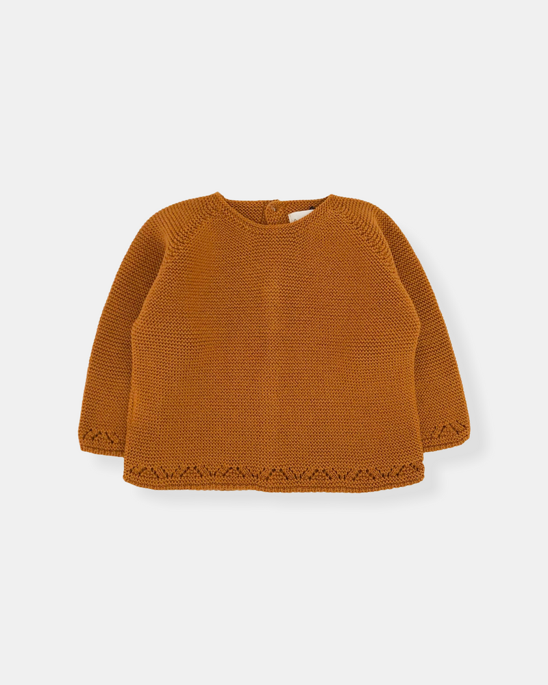 Pull en maille cannelle