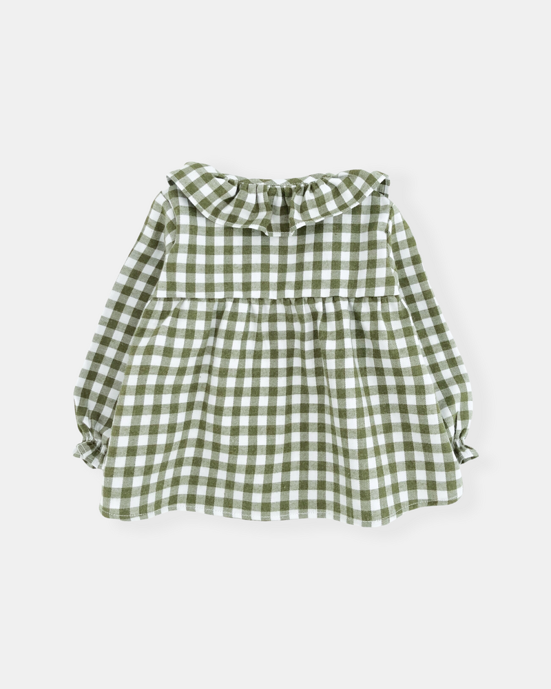 Chemise vert kaki pour fille