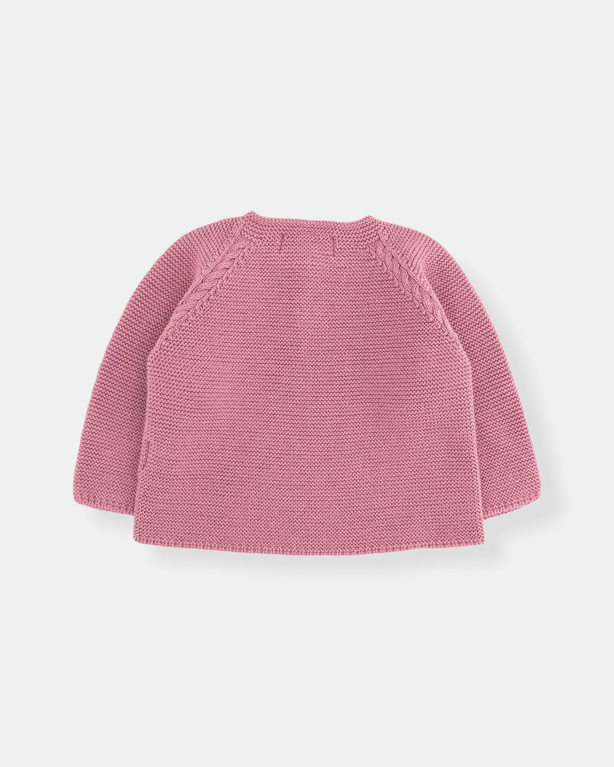 Veste en maille rose pâle