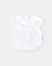 Romper lin blanc et veste (2 pièces)