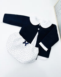 Conjunto Motitas azul marino (3 prendas)