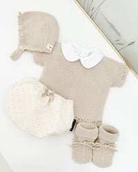 Set à manches courtes beige (3 pièces)