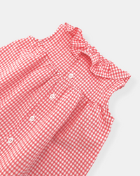Robe vichy corail
