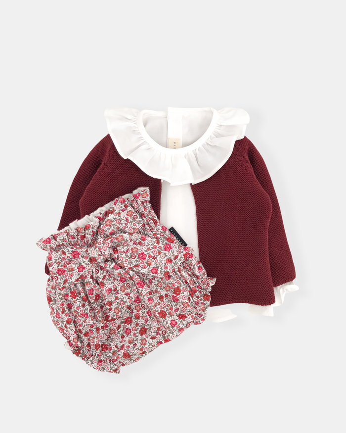 Conjunto Puglia granate (3 prendas)
