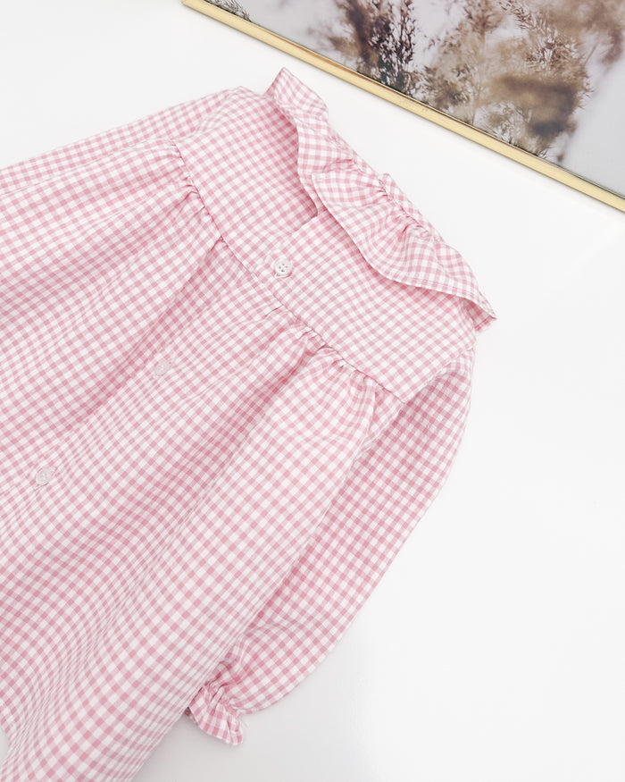 Pale pink vichy dress