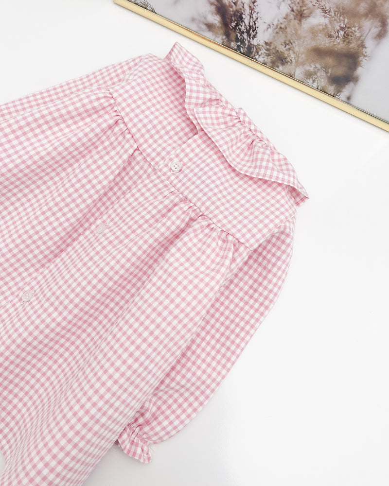 Robe Vichy Rose pâle