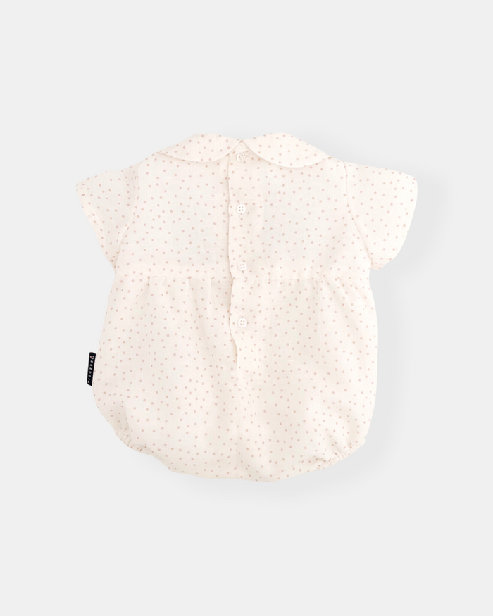 Beige speckled romper