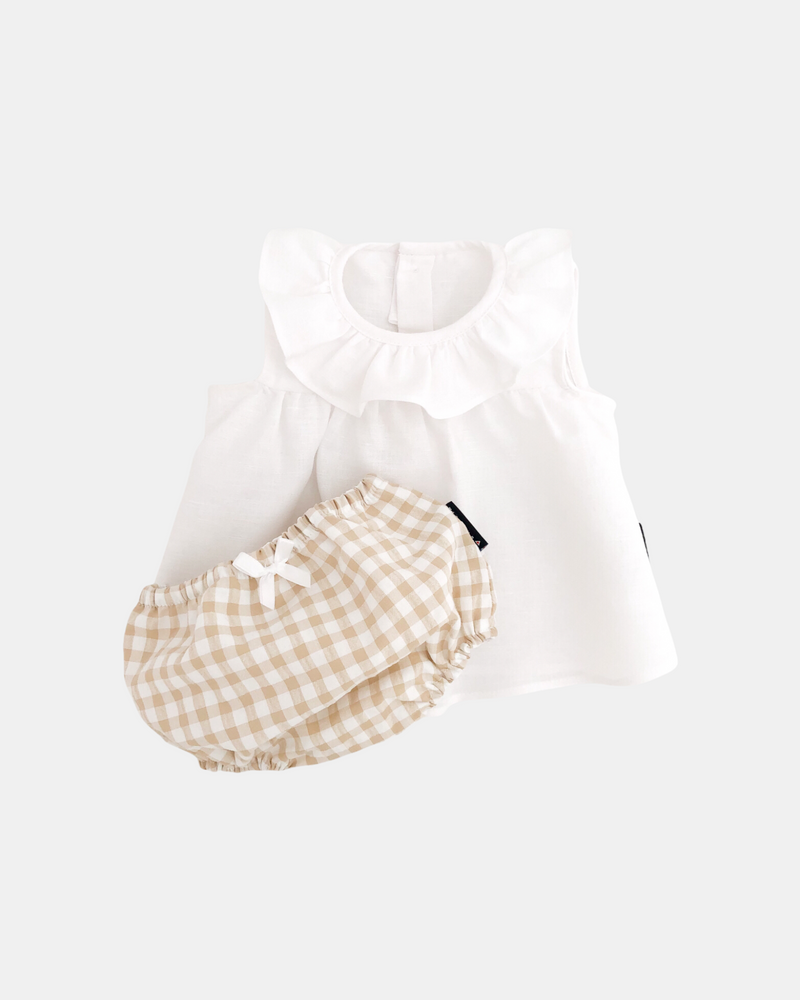 Ensemble vichy beige (2 articles)