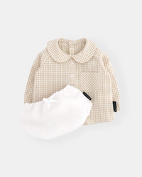 Conjunto vichy beige (3 prendas)