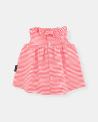 Robe vichy corail