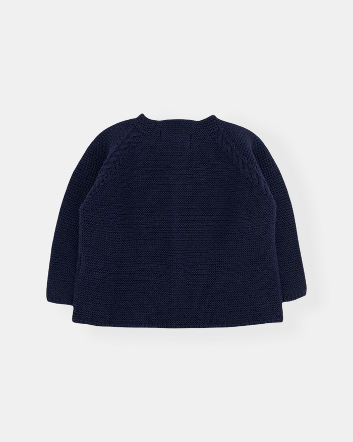 Giacca in maglia blu navy