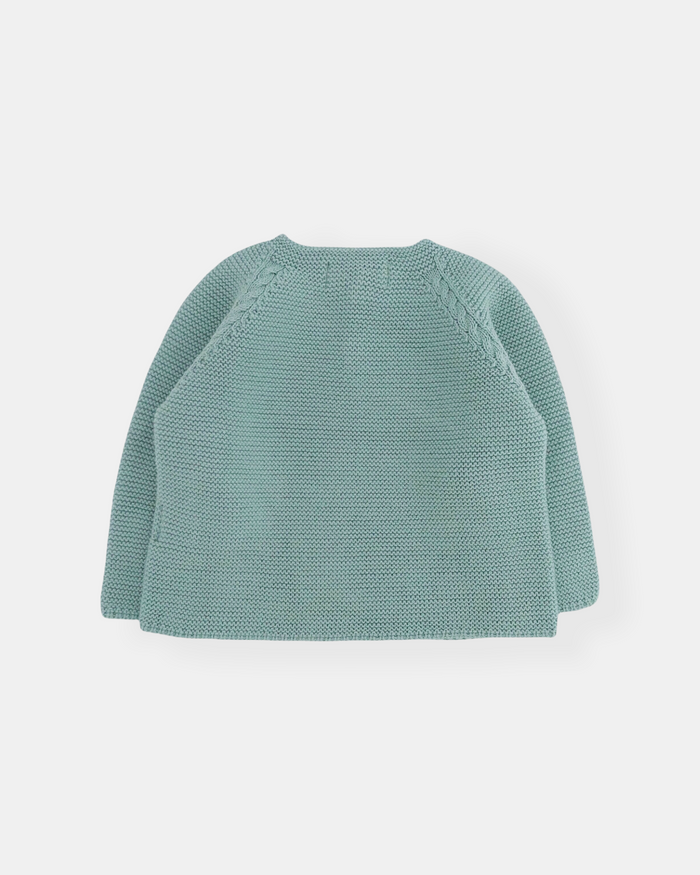 Giacca in maglia verde menta