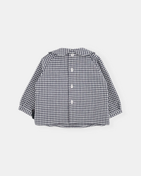 Camisa manga larga vichy azul marino