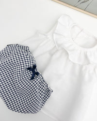 Conjunto vichy azul marino (3 prendas)