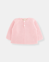 Veste en maille rose pastel