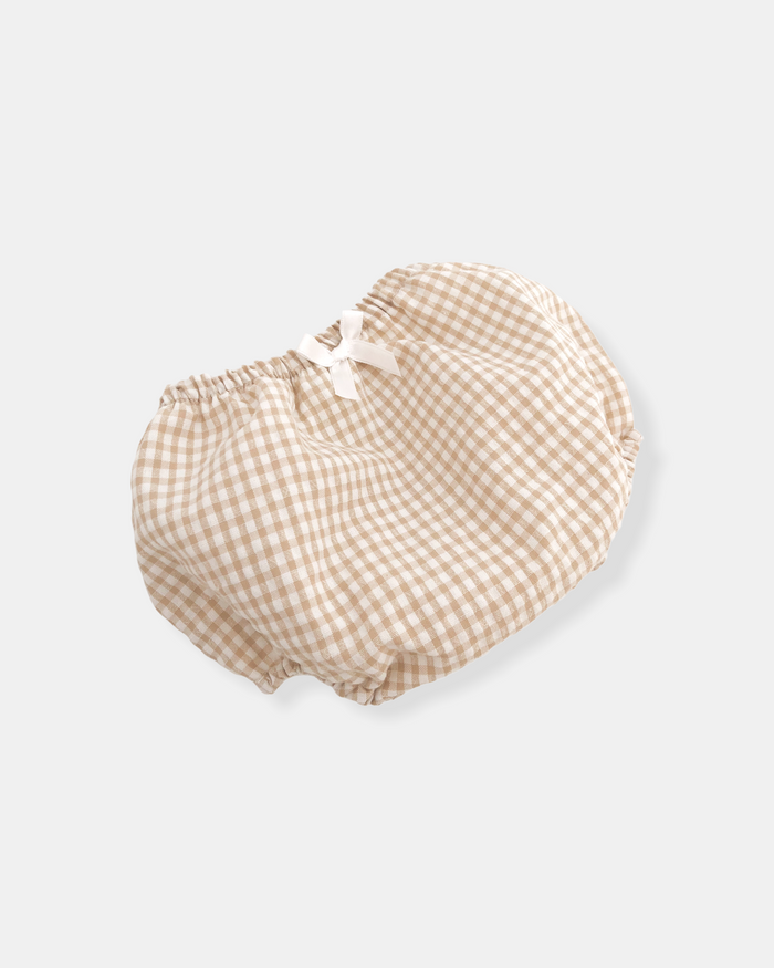 Vichy beige bloomer