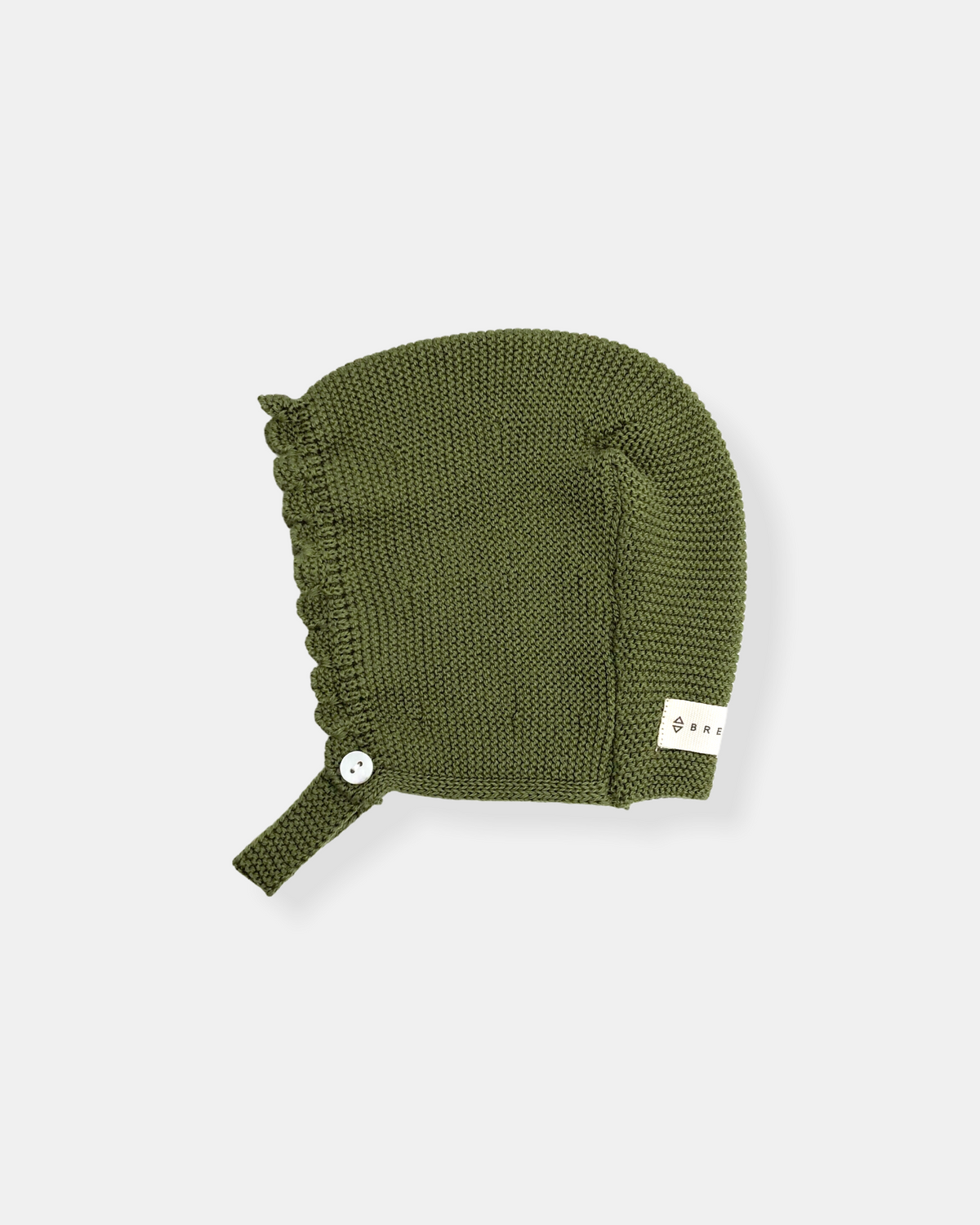 Kaki green knitted bonnet