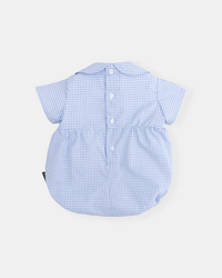 Conjunto vichy azul francia (2 prendas)