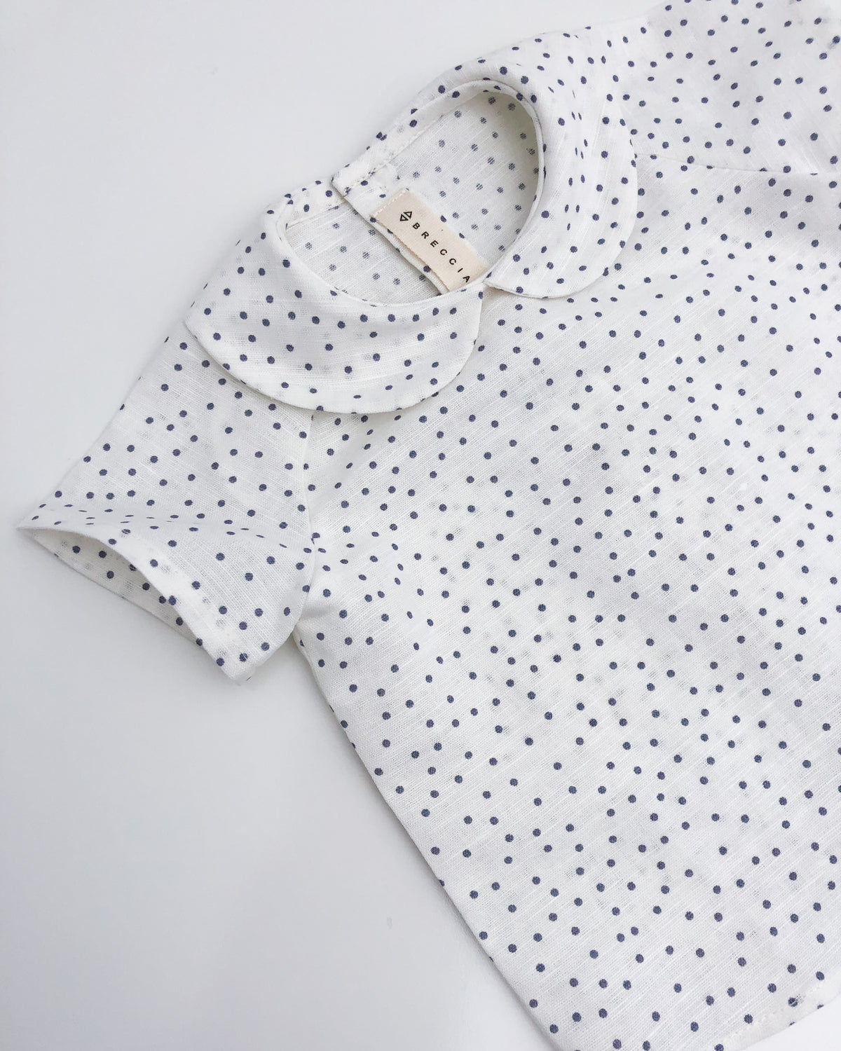 Chemise mouchetée bleu marine
