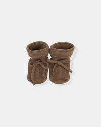 Brown knitted botties