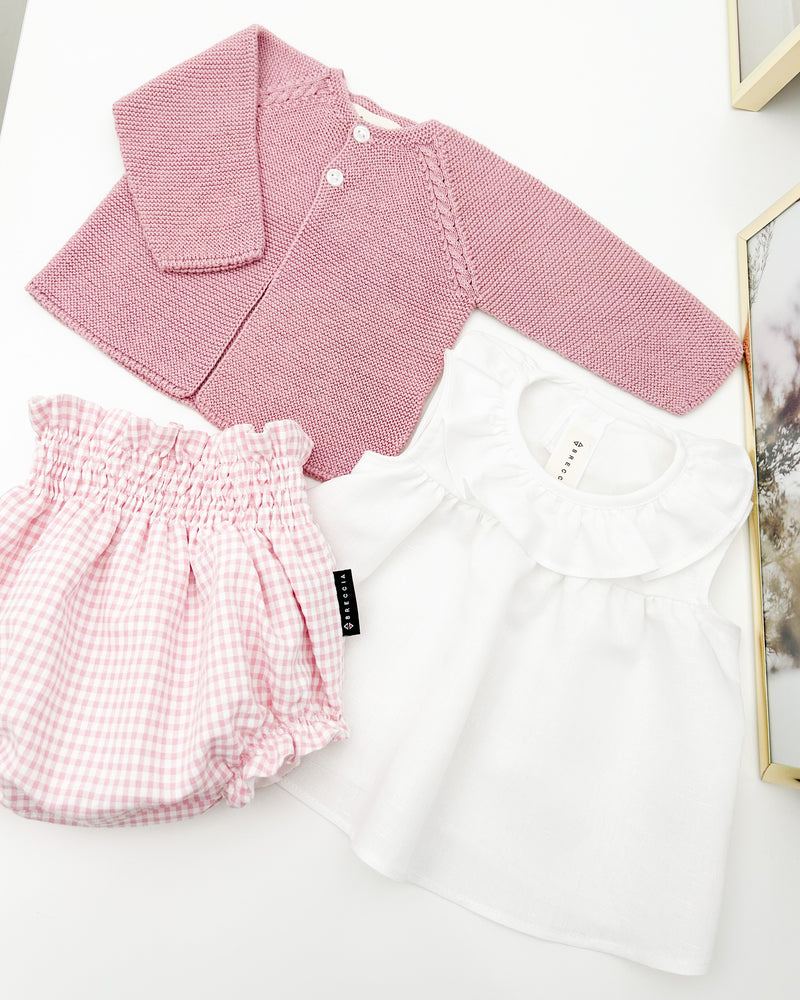 Set bretelle rosa pallido (3 articoli)