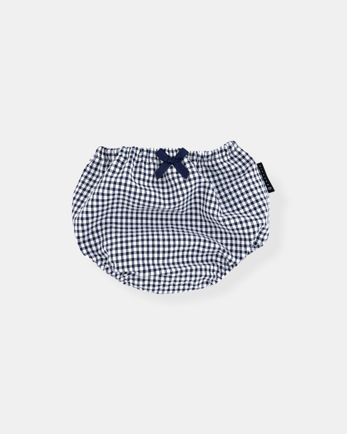 Navy blue vichy bloomer