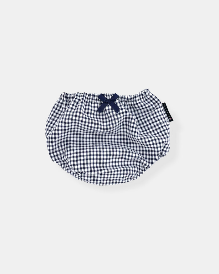 Culotte vichy azul marino