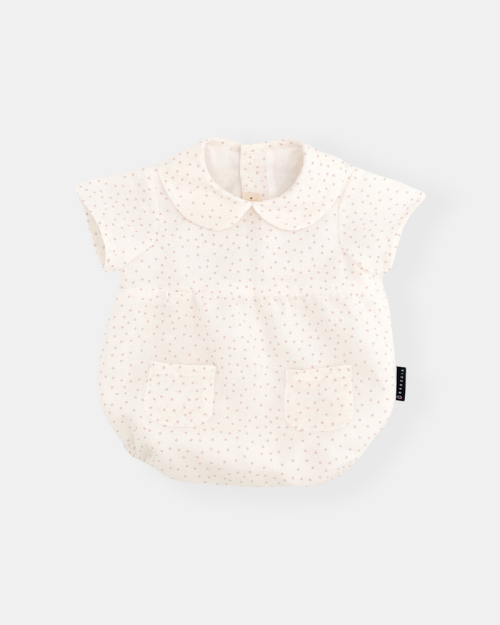 Beige speckled romper