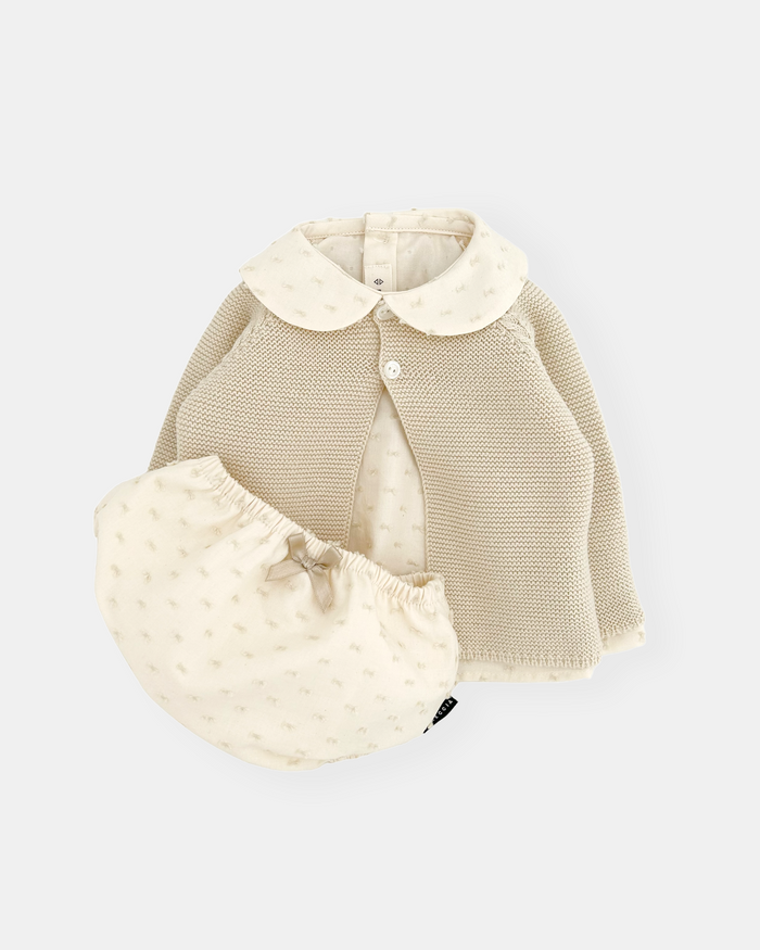 Conjunto Plumeti Beige (3 prendas)